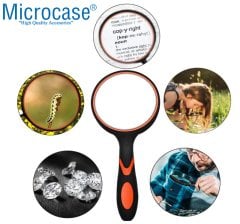 Microcase 100 mm Çap 3X Büyütme El Tipi Büyüteç - AL2492
