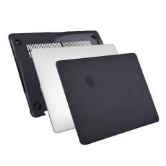 Microcase MacBook Pro 16 16.2 inch M1 MAX 2021 A2485 Shell Rubber Kapak Kılıf - Siyah