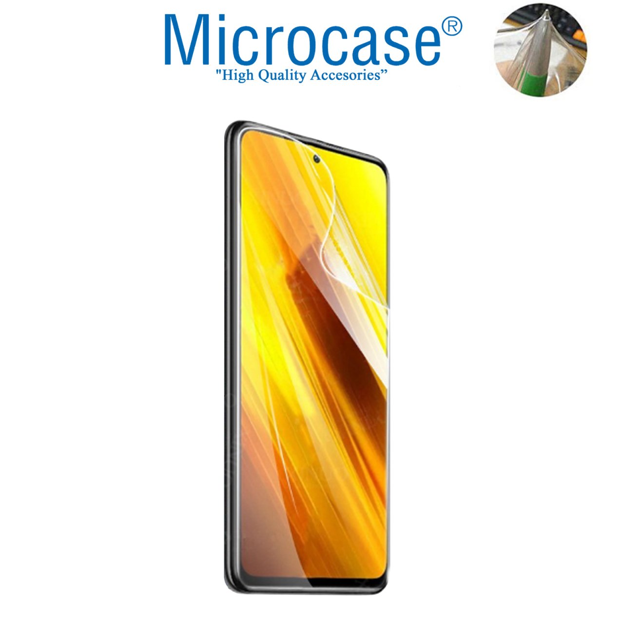 Microcase Xiaomi Poco X3 NFC Full Ön Kaplama TPU Soft Koruma Filmi