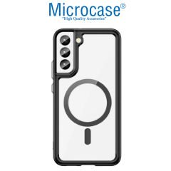 Microcase Samsung Galaxy S22 Magsafe Manyetik Darbeye Dayanıklı Yarı Esnek Plastik TPU Kılıf - AL3027 Siyah