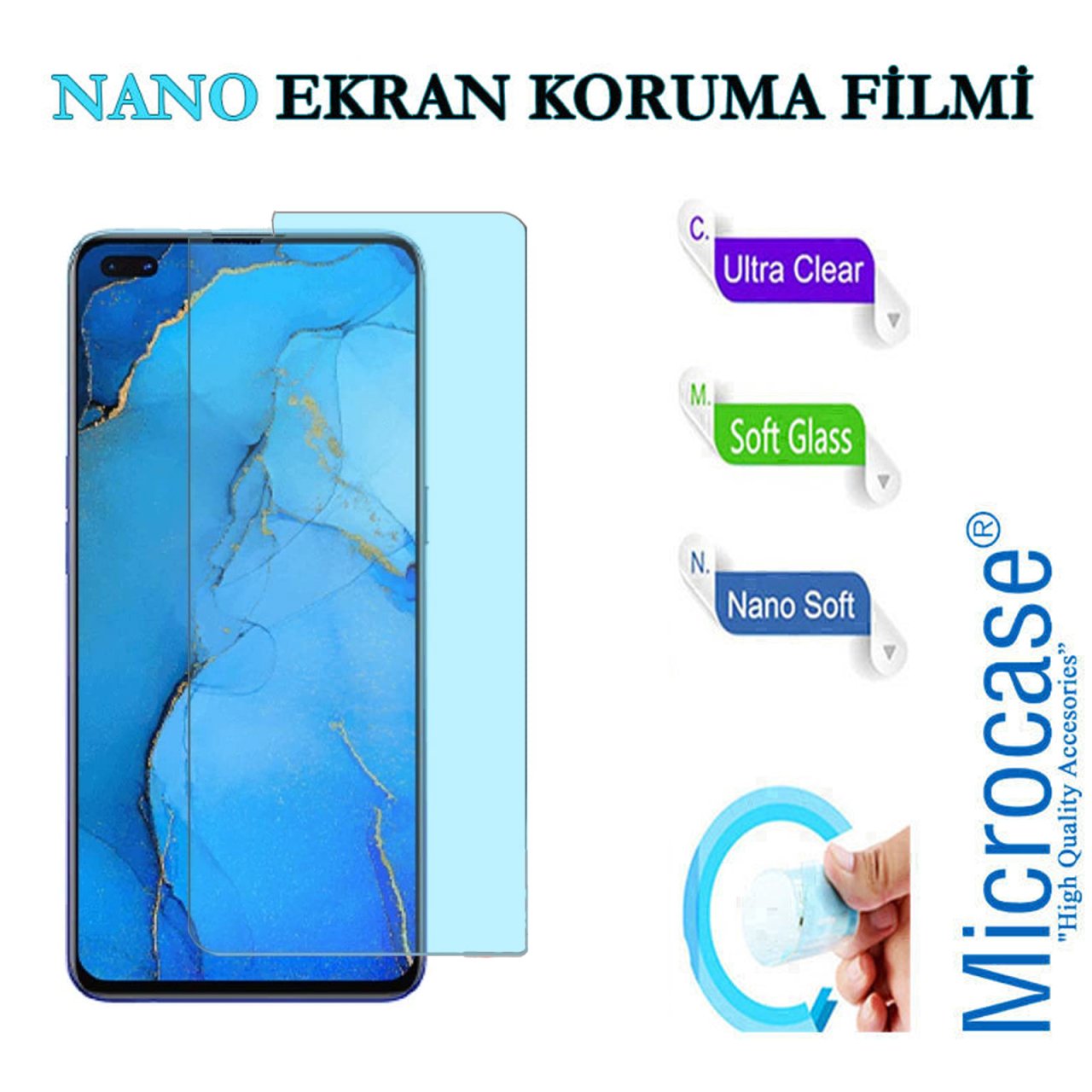 Microcase Oppo Reno Lite (4g) Nano Esnek Ekran Koruma Filmi