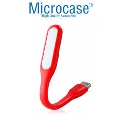 Microcase Esnek USB PC Notebook Led Lamba Aydınlatma - AL2488 KIRMIZI RENK
