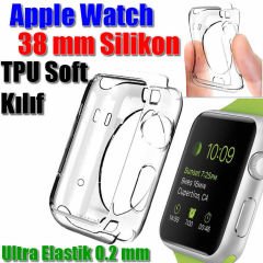 Apple watch 3 S3 Seri 3 38 mm Ultra İnce Silikon Tpu Kılıf