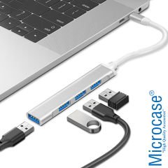 Microcase Type-C To USB 3.0 4 Port Çoklayıcı Hub Aluminyum Slim Kasa - AL3049