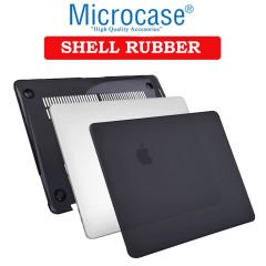 Microcase Macbook Air 13 Touch ID A2179 - (A1932) Shell Rubber Kapak Kılıf - Siyah