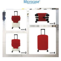 Microcase Bavul Valiz Çanta Kılıfı Likralı Esnek S Boy 57x35x23CM AL4273 Siyah