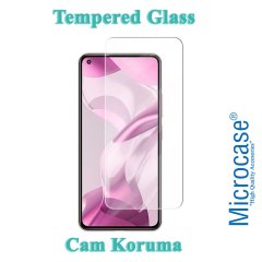 Microcase Xiaomi 11 Lite 5G NE Tempered Glass Cam Ekran Koruyucu