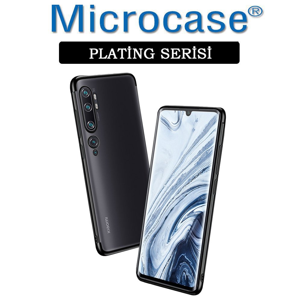 Microcase Xiaomi Mi Note 10 - Mi Note 10 Pro Plating Series Silikon Kılıf - Siyah