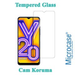 Microcase Vivo Y20 Tempered Glass Cam Ekran Koruma