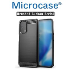 Microcase OnePlus Nord N200 5G Brushed Carbon Fiber Silikon Kılıf - Siyah