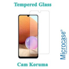 Microcase Samsung Galaxy A32 Tempered Glass Cam Ekran Koruma