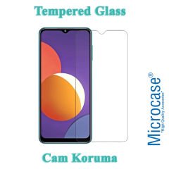 Microcase Samsung Galaxy M12 Tempered Glass Cam Ekran Koruma