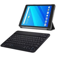Microcase Lenovo Tab 4 10 inch 2in1 Set Delüx Leather Standlı Kılıf + Bluetooth Klavye - AL8108