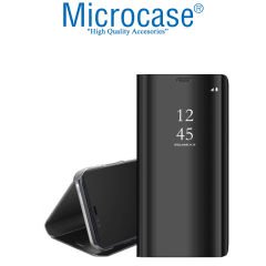 Microcase Xiaomi Poco X3 NFC Aynalı Kapak Clear View Flip Cover Standlı Kılıf