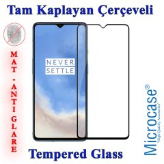 Microcase OnePlus 7T Tam Kaplayan Çerçeveli Tempered Ekran Koruyucu - MAT SİYAH