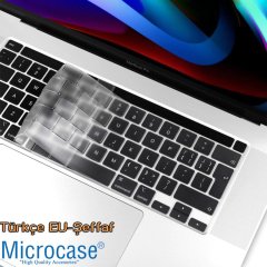 Macbook Pro 13 M1 Chip A2338 Silikon Klavye Koruması US Şeffaf