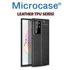 Microcase Samsung Galaxy Note 20 Ultra Leather Tpu Silikon Kılıf - Siyah