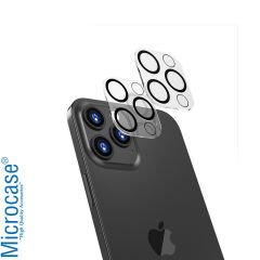 Microcase iPhone 12 Pro 3D Kamera Camı Lens Koruyucu Glass Şeffaf Night DELUX version