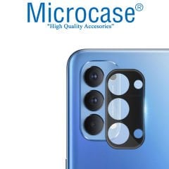 Microcase Oppo Reno 5 Pro (5G) Kamera Lens Koruma Halkası - Kapalı Tasarım Siyah