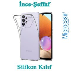 Microcase Samsung Galaxy A32 İnce 0.2 mm Soft Silikon Kılıf - Şeffaf