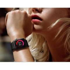 Apple Watch 38 mm Seri 1 2 3 Silikon Kordon Kayış Siyah