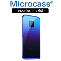 Microcase Huawei Mate 30 Lite Plating Series Silikon Kılıf - Mavi