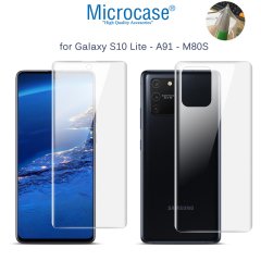 Microcase Samsung Galaxy S10 Lite - A91 - M80S Full Ön Arka Kaplama TPU Soft Koruma Filmi