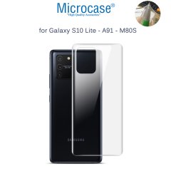 Microcase Samsung Galaxy S10 Lite - A91 - M80S Full Arka Kaplama TPU Soft Koruma Filmi