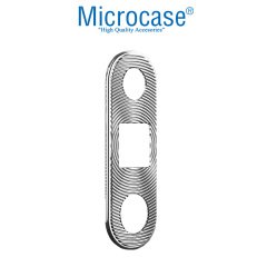Microcase Huawei P30 Lite - Nova 4e Kamera Lens Koruma Halkası - Kapalı Tasarım Gümüş