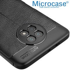 Microcase Xiaomi Redmi Note 9T Leather Tpu Silikon Kılıf - Siyah