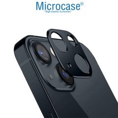 Microcase iPhone 13 Kamera Lens Koruma Halkası - Kapalı Tasarım Siyah