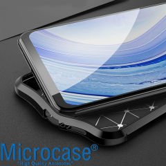 Microcase Xiaomi Mi 10 Youth Leather Tpu Silikon Kılıf - Siyah