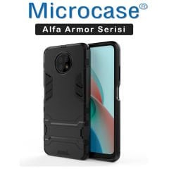 Microcase Xiaomi Redmi Note 9T Alfa Armor Standlı Perfect Koruma Kılıf Siyah