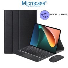 Microcase Xiaomi Pad 5 11 inch Bluetooth Touchpad Klavye + Bluetooth Mouse + Standlı Kılıf - BKK7