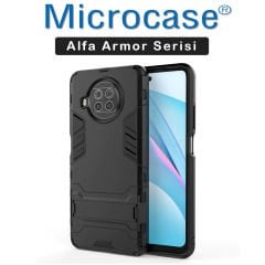 Microcase Xiaomi Mi 10i - Mi 10T Lite Alfa Armor Standlı Perfect Koruma Kılıf Siyah