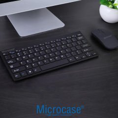 Microcase 2.4 GHz Wireless Kablosuz Slim Klavye ve Mouse Seti + Türkçe Klavye Etiketi - AL2770 Siyah