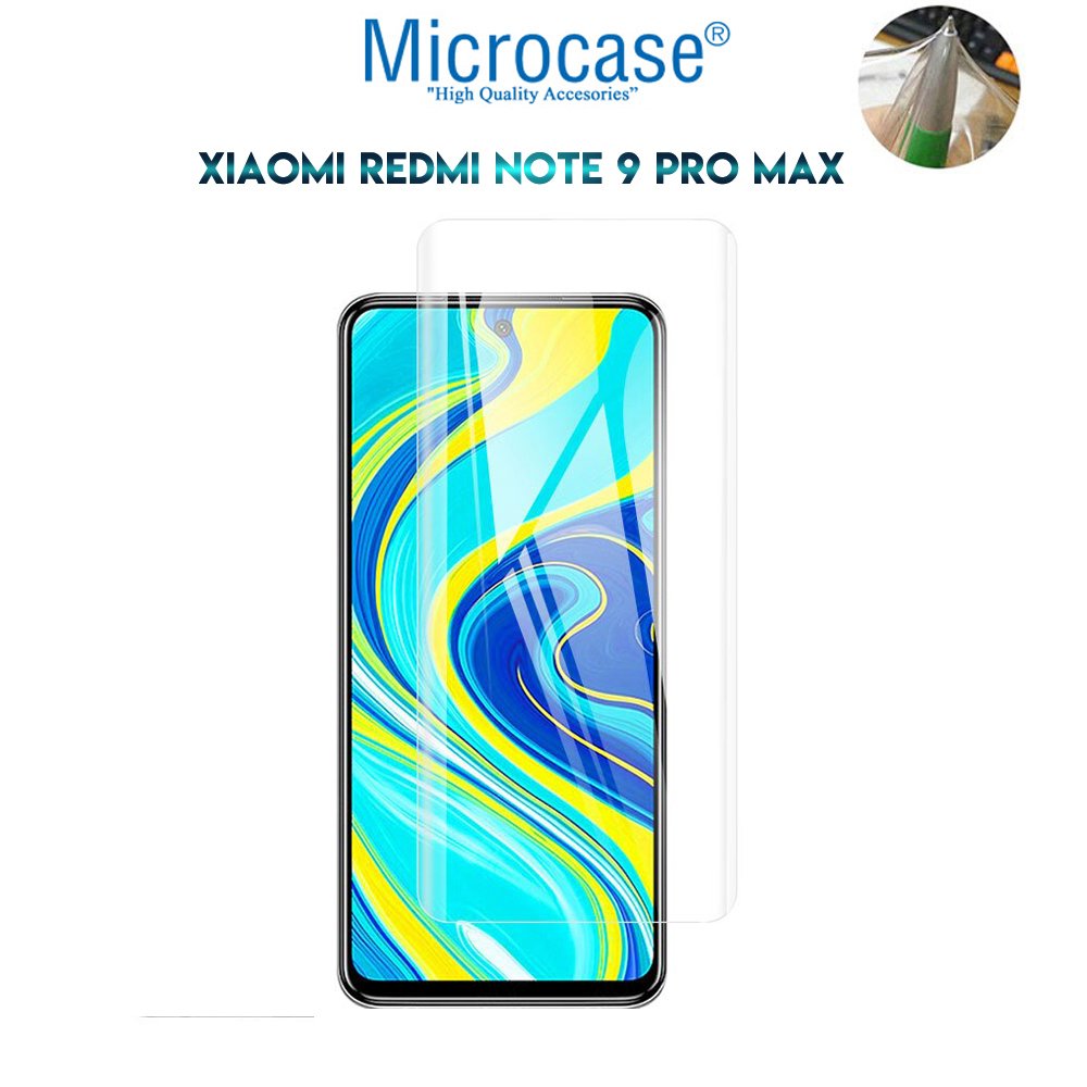 Microcase Xiaomi Redmi Note 9 Pro Max Full Ön Kaplama TPU Soft Koruma Filmi