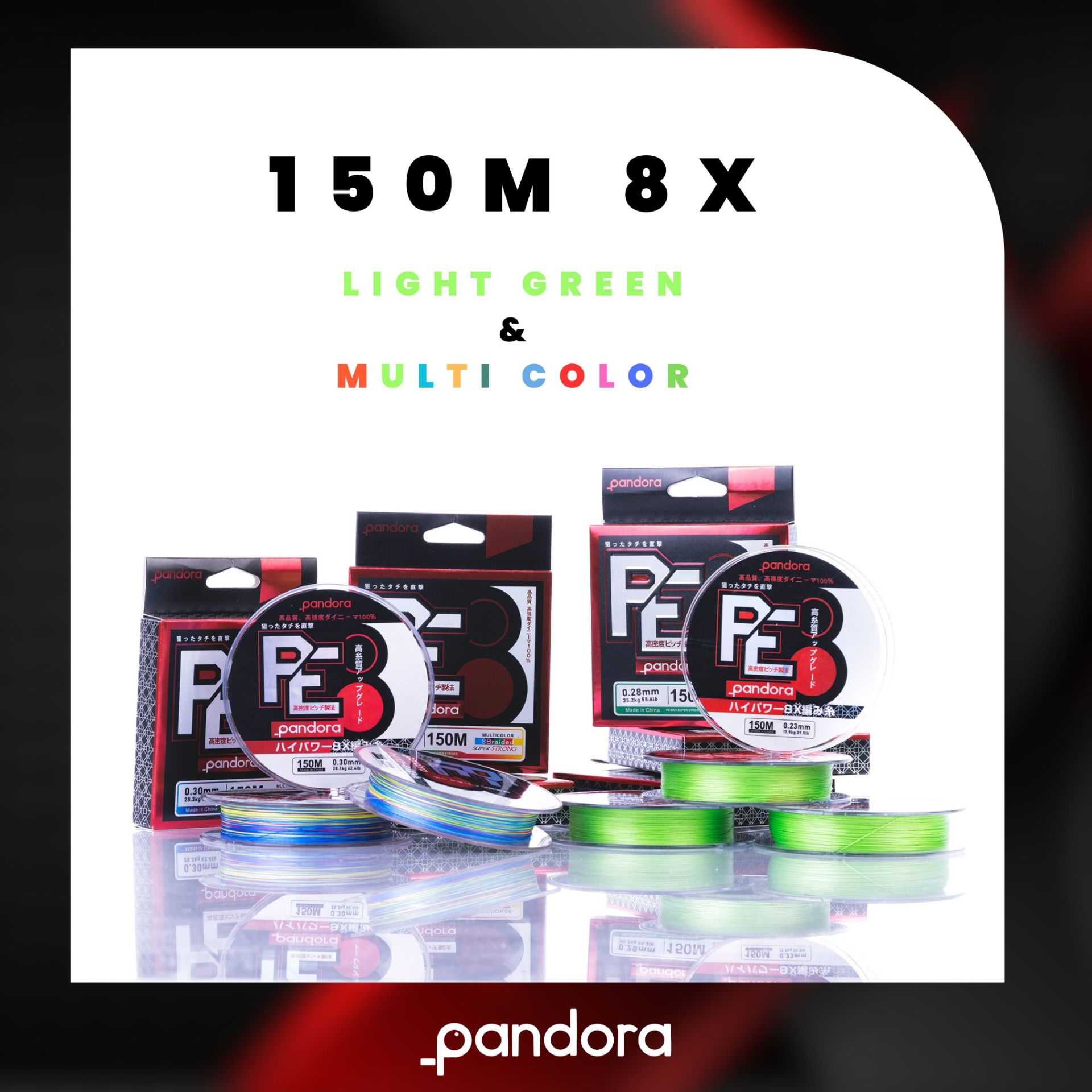 Pandora PE 8X 150 Mt Multicolor İp Misina