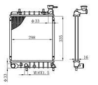 RADYATÖR BRAZİNG ACCENT ADMIRA 00-05 1.3I AC KLİMASIZ MEK 335x298x16