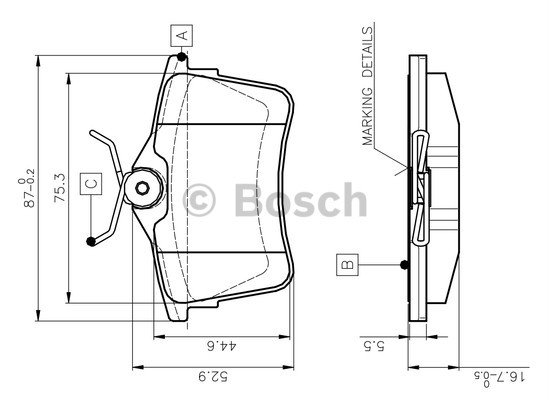 ARKA FREN BALATASI P307 00 09 P308 07 14 PARTNER 08 PARTNER TEPEE 08 BERLINGO 08 C4 04 16 XSARA PICASSO 99 11 DS4 15 18