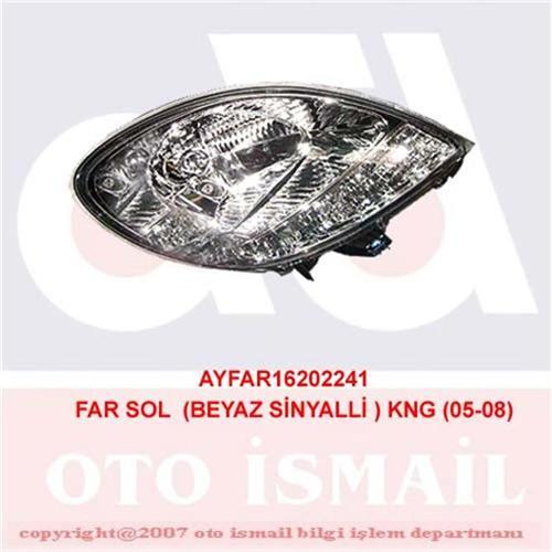 FAR SİNYAL SOL KANGOO 03/03-12/07 ELEKTRİKLİ H4 BEYAZ FAR AYAR KUMANDASIZ