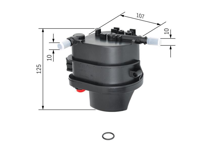 YAKIT FİLTRESİ MÜŞÜRSÜZ BIPPER-NEMO-P307-P207-P206-C3-C2 1.4 HDI-FUSION-FIESTA 1.4TDCI 0986TF0147