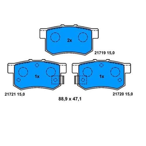 ARKA BALATA CIVIC VII 01 VIII 05 ACCORD VII 98 VIII 06 0986TB2180-0986TB2181-0986TB2637