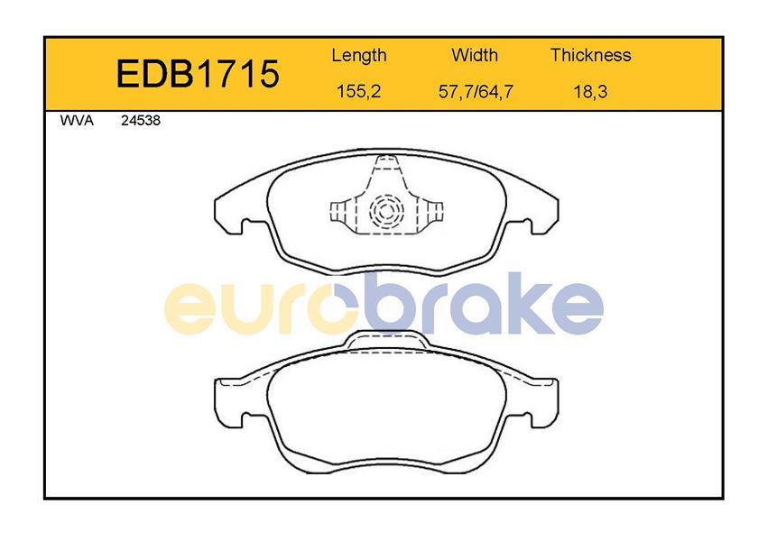 ÖN BALATA C4 PICASSO 1.6 HDI 110hp -PARTNER TEPE-BERLINGO 08 5008 09 GDB1690-FDB1971-LP2101