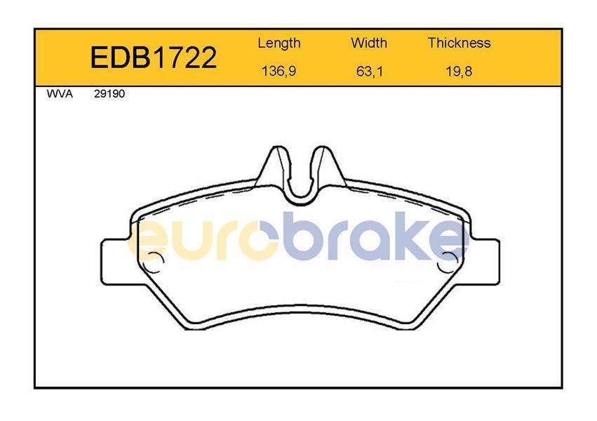 ARKA BALATA FİŞLİ CRAFTER 2.5 TDI 06 -SPRINTER 6.06 İKAZ KABLOLU GDB1697-FVR1780-LP1983