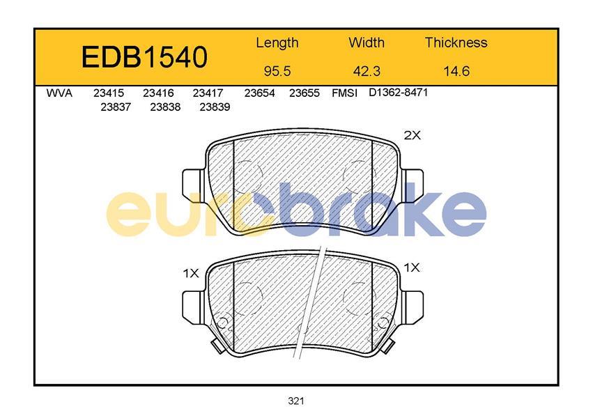 ARKA BALATA ASTRA G 98 ASTRA H 05 MER4A 03 ZAFIRA 00 COMBO 02 GDB3585-FDB1521-LP1717