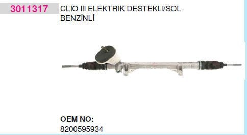3011317 DİREKSİYON KUTUSU ELEKTRİKLİ SAC JANT 15J CLIO 3 05 MODUS 04 MICRA 3 03 A0007954