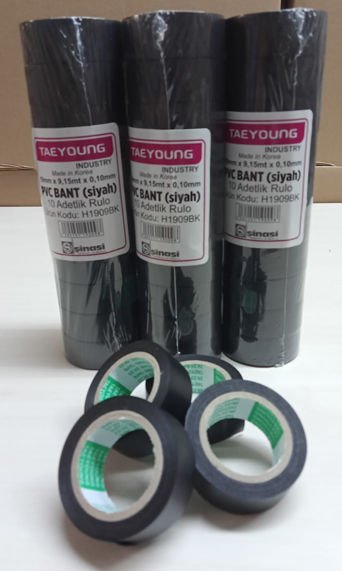 PVC BANT SİYAH 19mmx9.15m