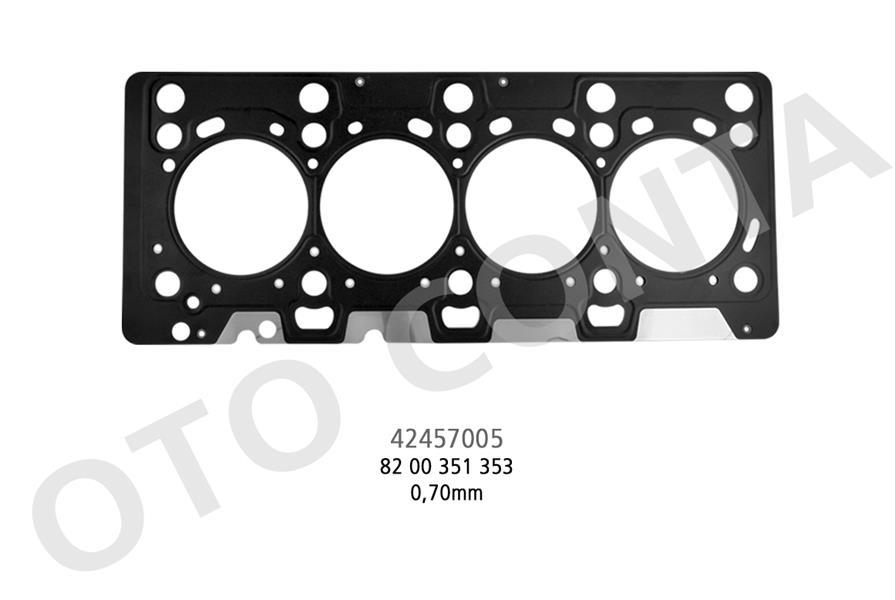 SİLİNDİR KAPAK CONTASI CLIO 2-3-4 MEGANE 2-3 KANGOO 04 FLUENCE 09 DUSTER 10 QASHQAI 06 13 MICRA 3 05 SUZUKI JIMNY 03 1.5 DCI 8200360571 0.70MM KALIN