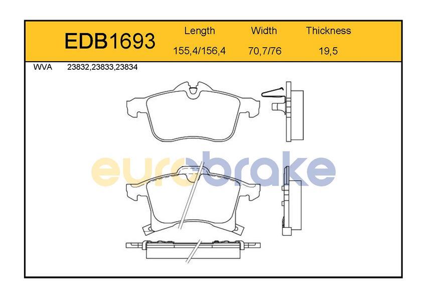 ÖN BALATA ASTRA H 04 MERIVA 03 ZAFIRA 05 CORSA C D 03 COMBO 04 GDB1668-FDB1640-LP1861